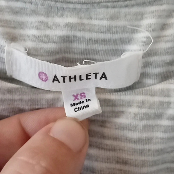 Athleta Santa Maria Tank Dress Striped Midi Length Athleisure Style Size XS - Picture 6 of 7